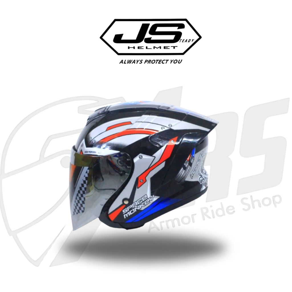 Jual Helm Js Armor Space Monkey - Helm Half Face SNI original paket ...