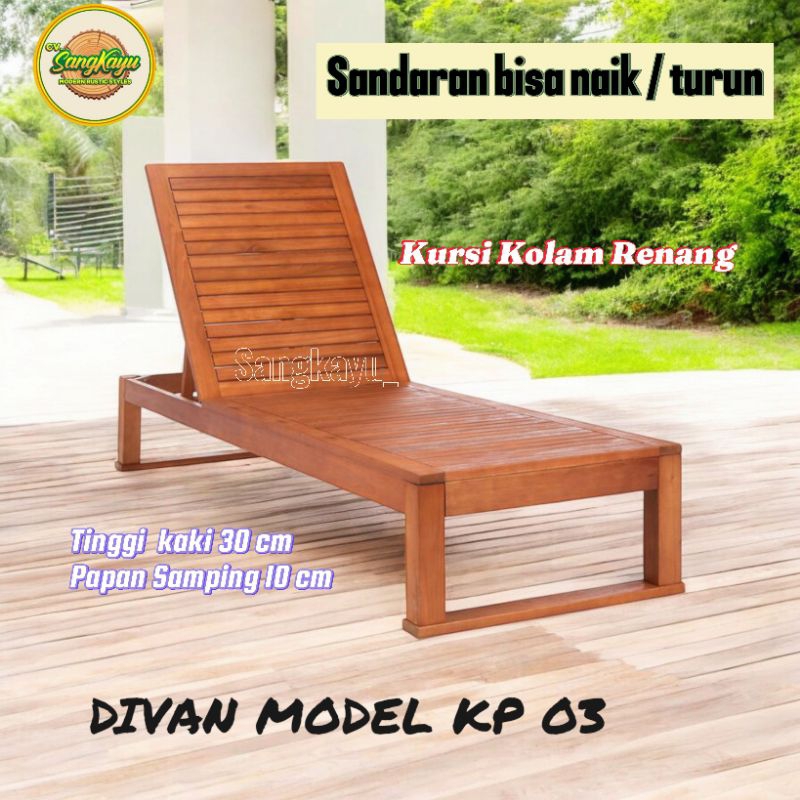 Jual Kursi Pantai Dipan Lantai kursi pantai kayu kursi kolam renang ...