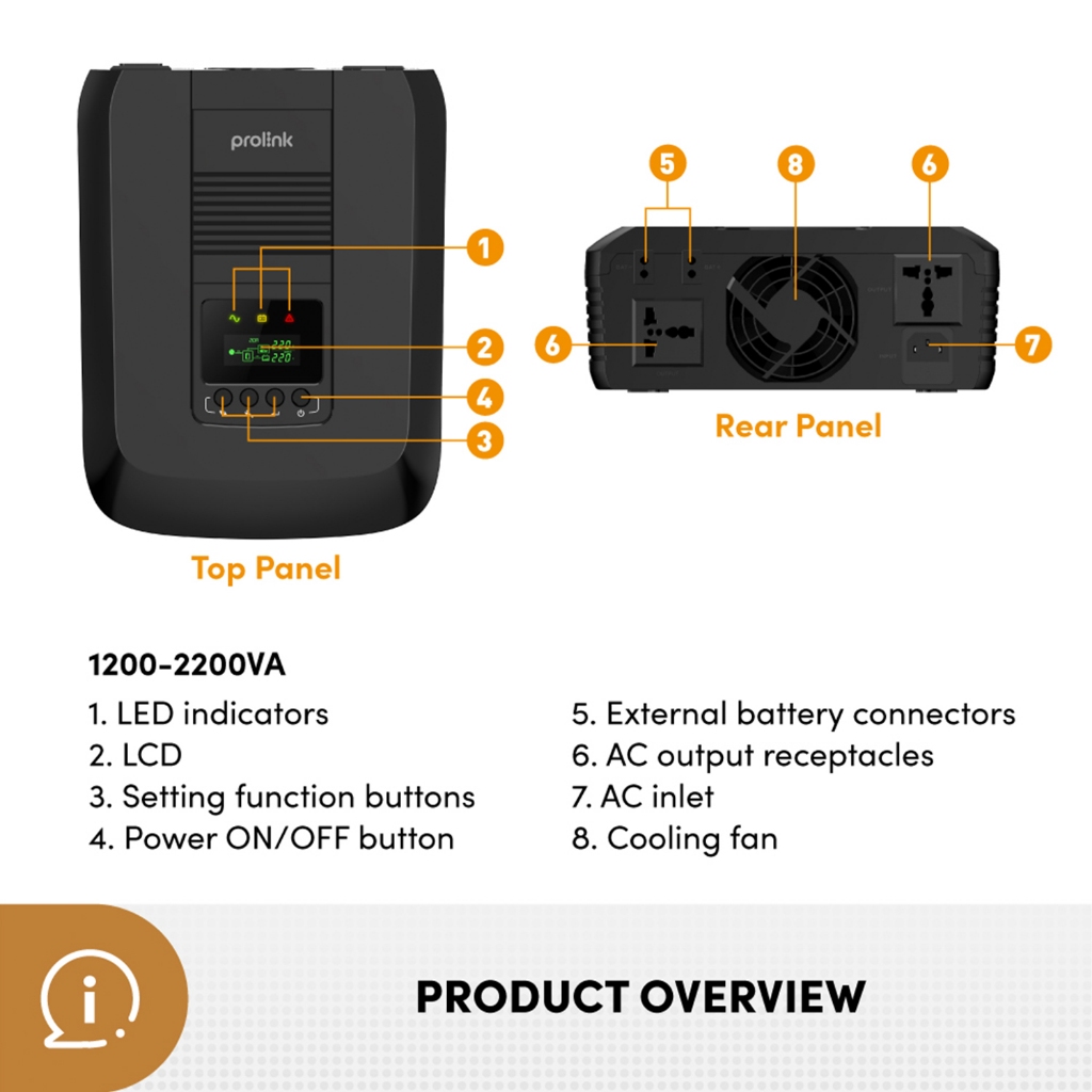 Jual Prolink 2200VA/1800W Power Inverter l Simulated Sinewave | Shopee ...