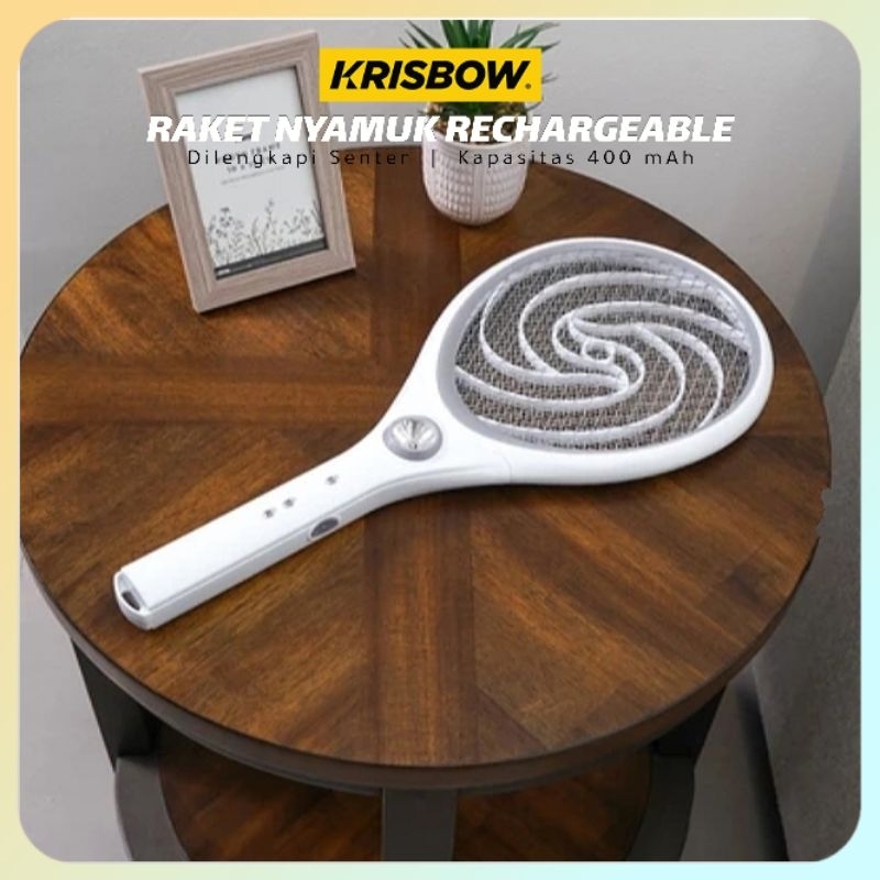 Jual Krisbow Raket Nyamuk Cas Dengan Senter Putih | Shopee Indonesia