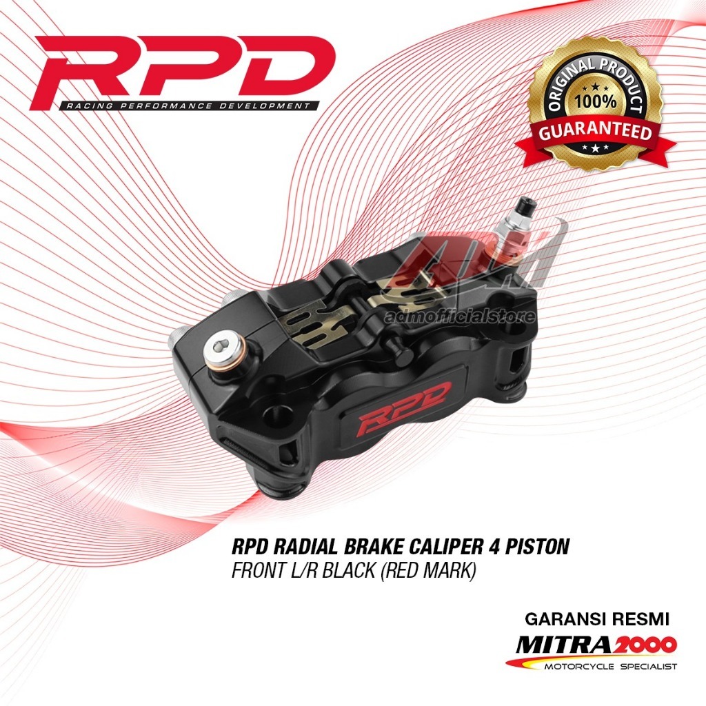 Jual RPD Radial Brake Caliper 4 Piston Front Left And Right + Bracket ...