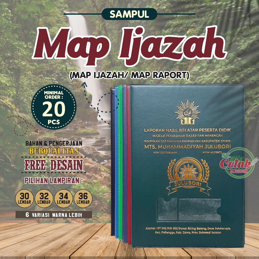 Jual MAP RAPORT | SAMPUL RAPORT | MAP IJAZAH K13 - CUSTOM HOTPRINT ...