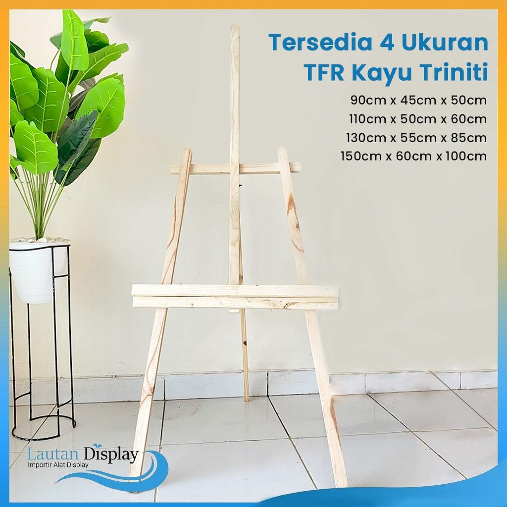 Jual Easel Standing Frame Kayu Wooden Board Besar Stand Lukis Kayu Jati ...