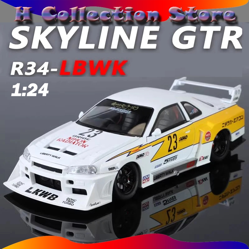 Jual 1:24 DIECAST LB-R34 SUPER SILHOUETTE SKYLINE LBWK SKALA 1:24 ...