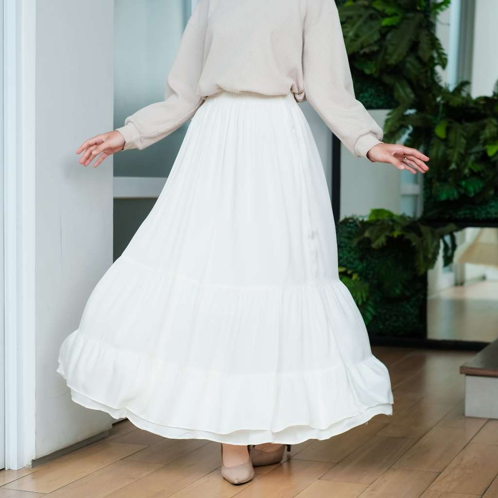 Jual Kautami.id Rok Layer bahan Katun Rayon Flowly Wanita, Rok Korean ...