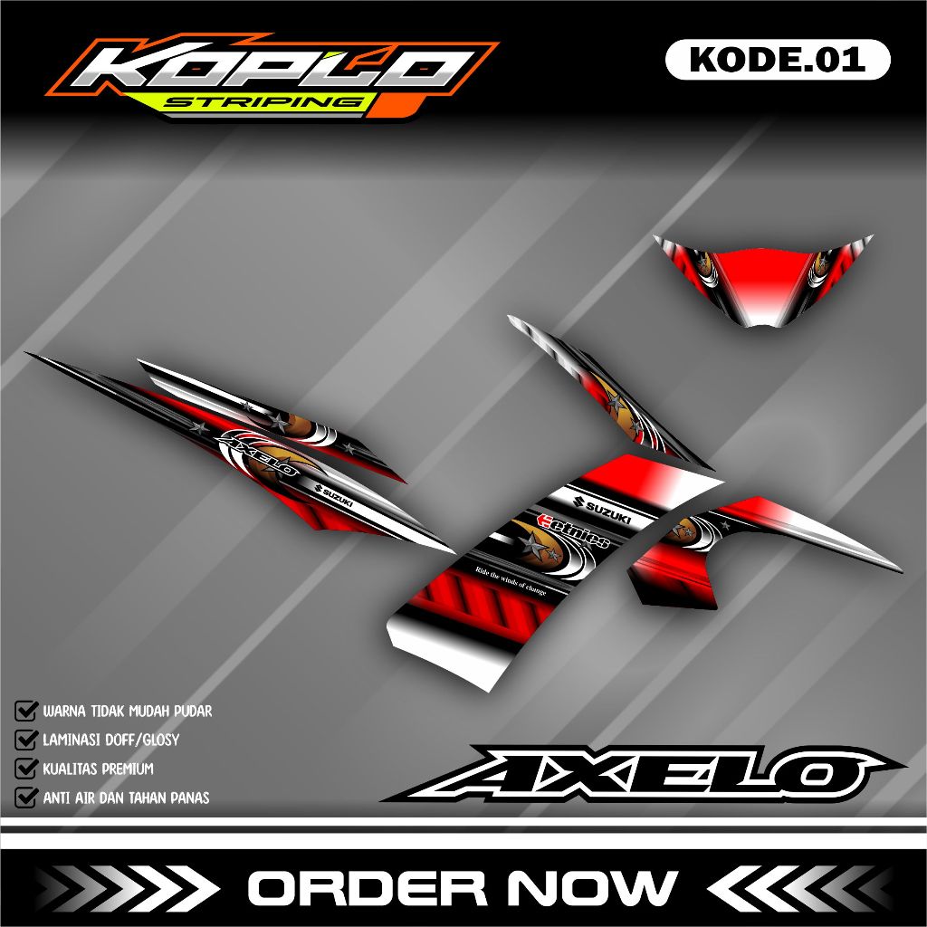 Jual Stiker Striping Motor Suzuki Axelo - Sticker Striping Variasi ...