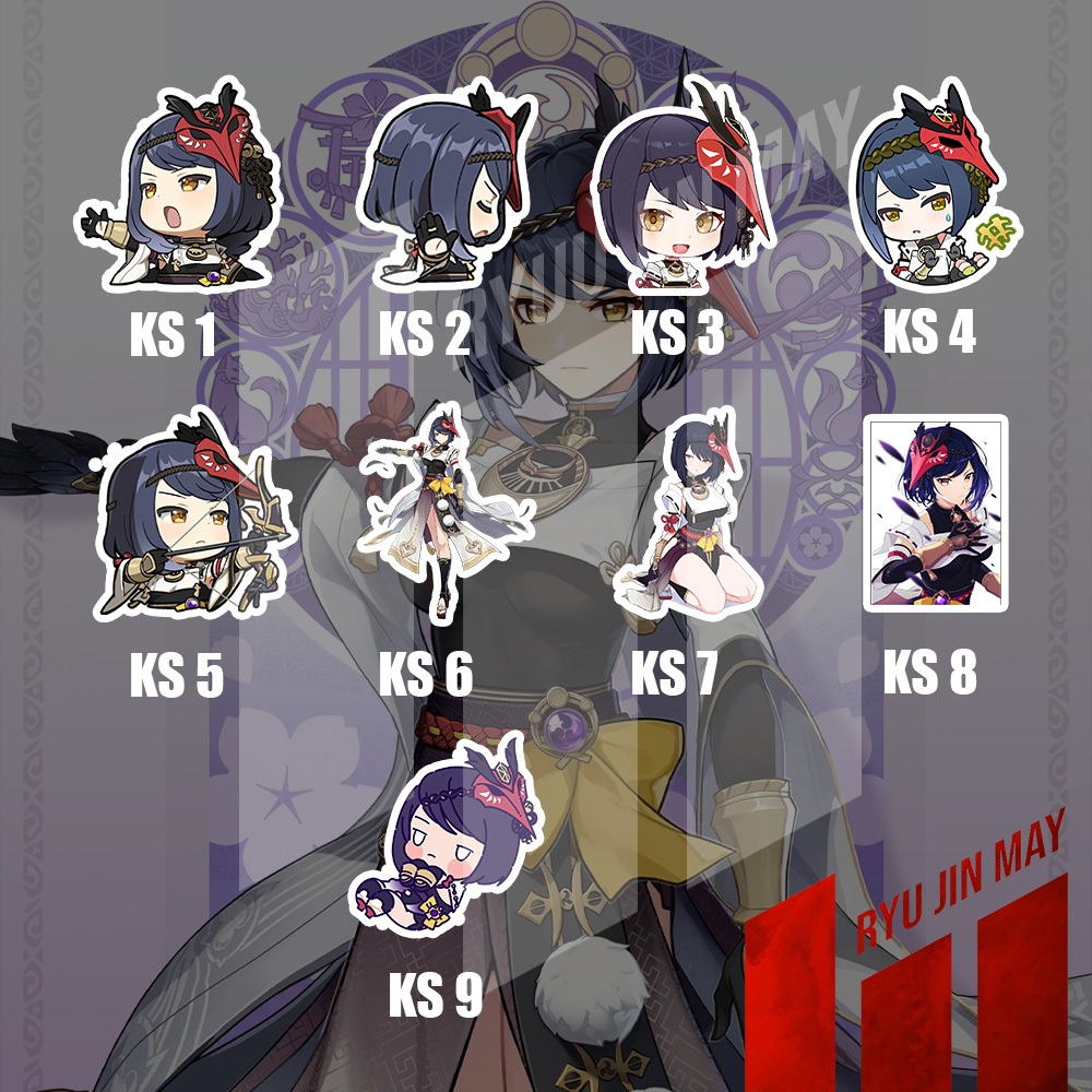 Jual Sticker Anime - Genshin Impact - Kujou Sara | Shopee Indonesia