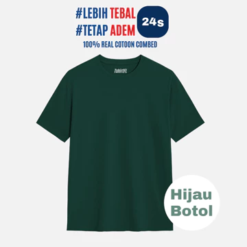 Kaos Polos Cotton Combed 24S Tebal Kaos Pria Kaos Wanita Lengan Pendek Premium