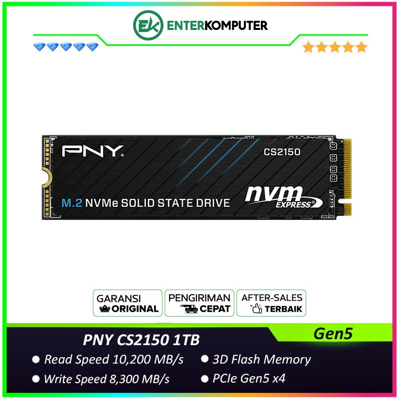 Disque SSD PNY CS2150 2To - NVMe M.2 Type 2280 Pour Professionnel