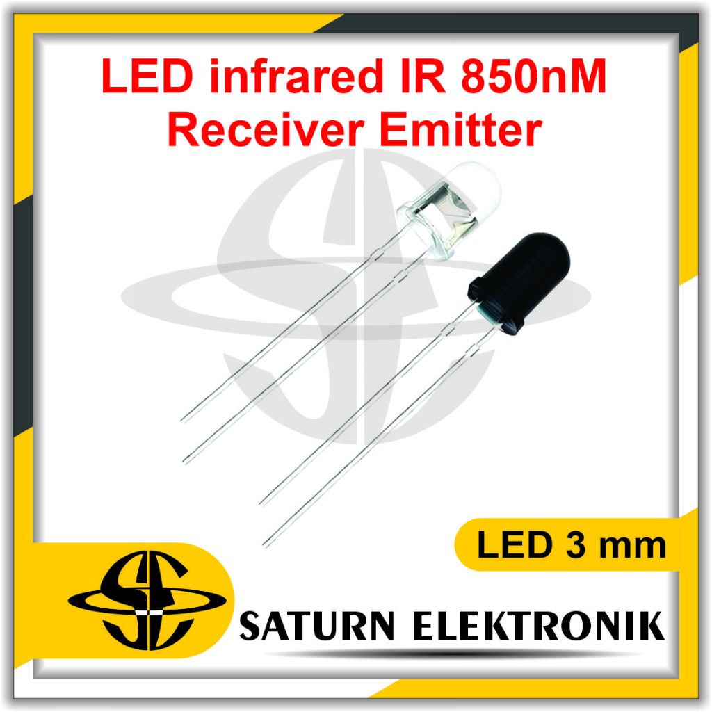 Jual LED Infrared Infra red IR 850nM Receiver Emitter 3mm RX L02RX ...