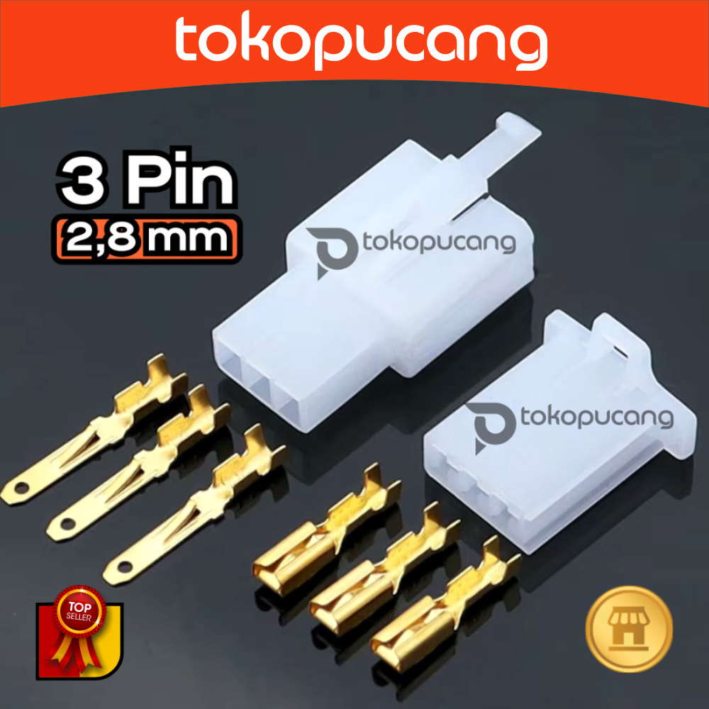 Jual Soket Mini 3P 2,8mm Skun 3 Pin Male + Female Socket Motor Mobil ...