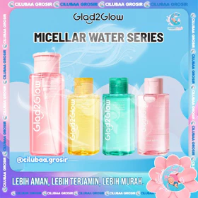 GLAD2GLOW Micellar Water Series 130 ML 300 ML Glad2Glow Cherry Blossom Betaine Mugwort Acne