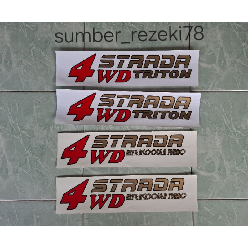 Jual sticker stiker Mitsubishi 4WD Triton doubel cabin/ stiker ...
