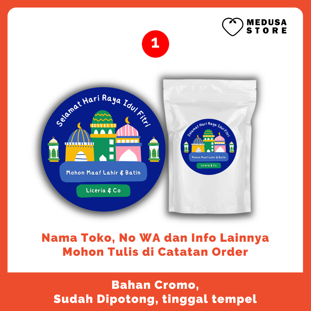 Jual Stiker Bulat Ramadhan - stiker toples kue lebaran - sticker eid ...