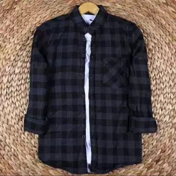 Kemeja Pria Flanel Motif Kotak Lengan Panjang