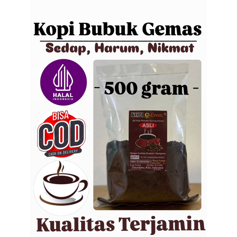 Jual Promo | ROBUSTA KERINCI GEMAS - 500 gram - KOPI BUBUK | KOPI ASLI