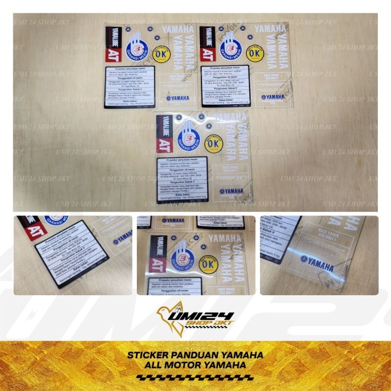 Jual Sticker Panduan perhatian peringatan warning YAMAHA MIO SPORTY MIO ...