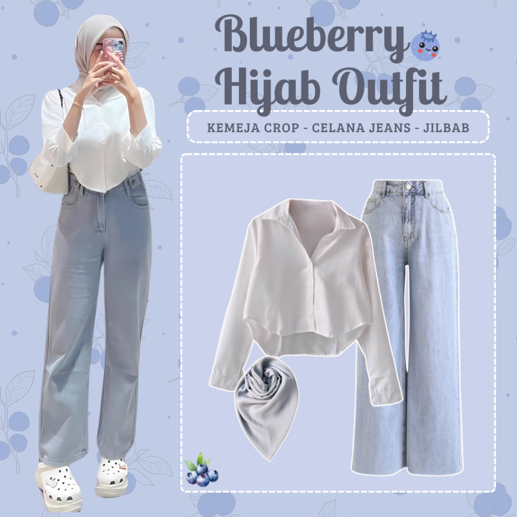 Fashion Modern Hijab Style One Set OOTD Hijab Style Kemeja