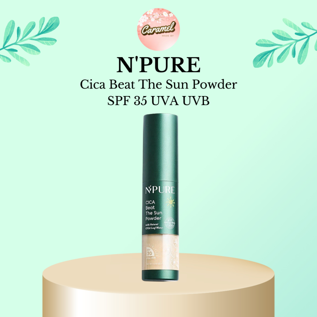 Jual [PROMO] NPURE Cica Beat The Sun Powder SPF 35 UVA UVB Full Size ...