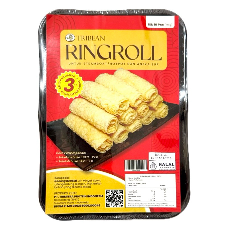 Jual Tribean Ring Roll Kulit Tahu Gulung isi 10 pcs | Shopee Indonesia