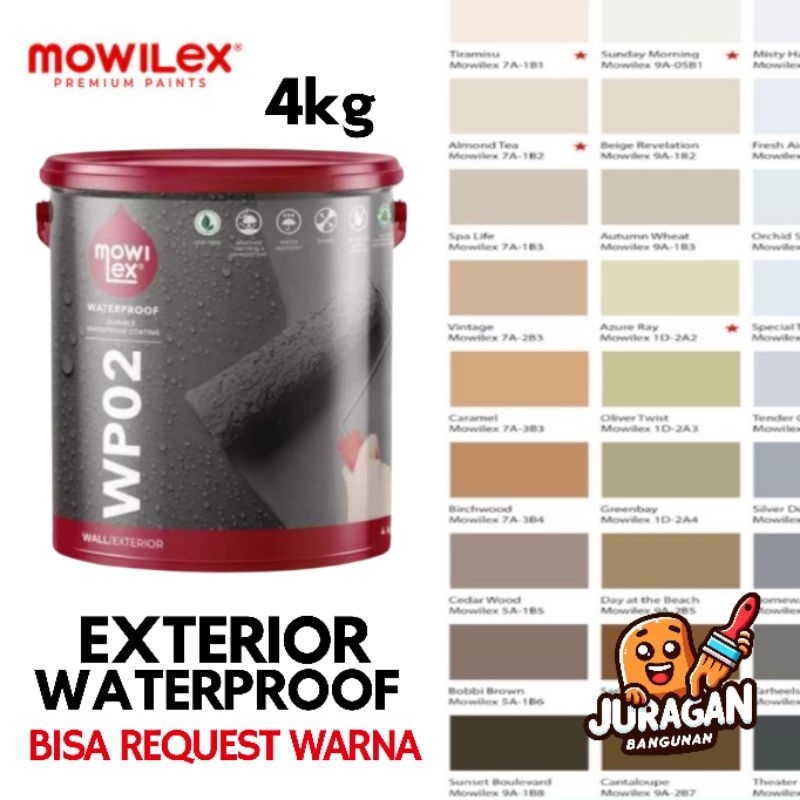 Jual MOWILEX WP02 W1501 PUTIH Exterior Waterproof Paint 4kg | Bisa ...