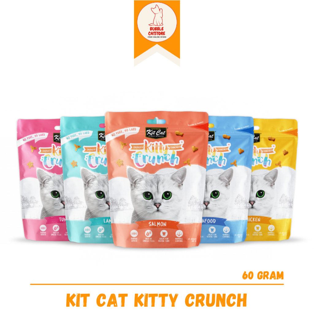 Jual Kit Cat Kitty Crunch Snack Kering Kucing 60gr | Shopee Indonesia