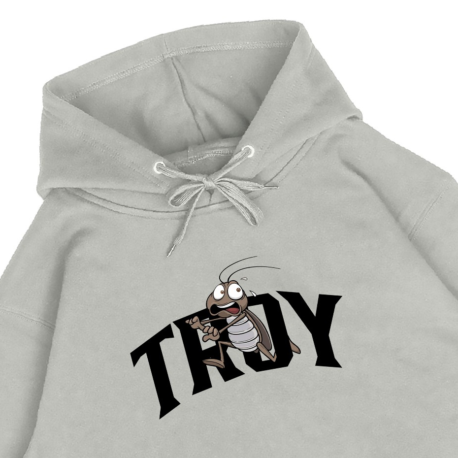 Jual Troy Company Pullover Hoodie White Pearl Cockroaches - Jaket ...