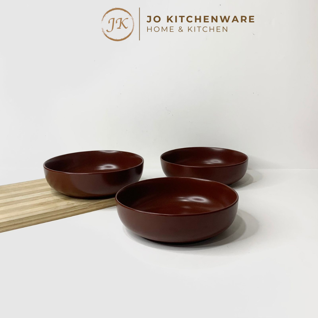 Jual Jo Kitchenware Mangkok Sayur Maroon Keramik Premium Unik ...