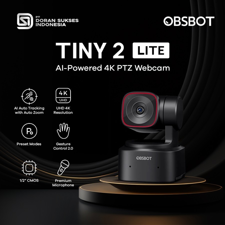 Jual Obsbot Webcam Tiny 2 Lite AL-Powered 4K UHD PTZ Camera - Garansi ...