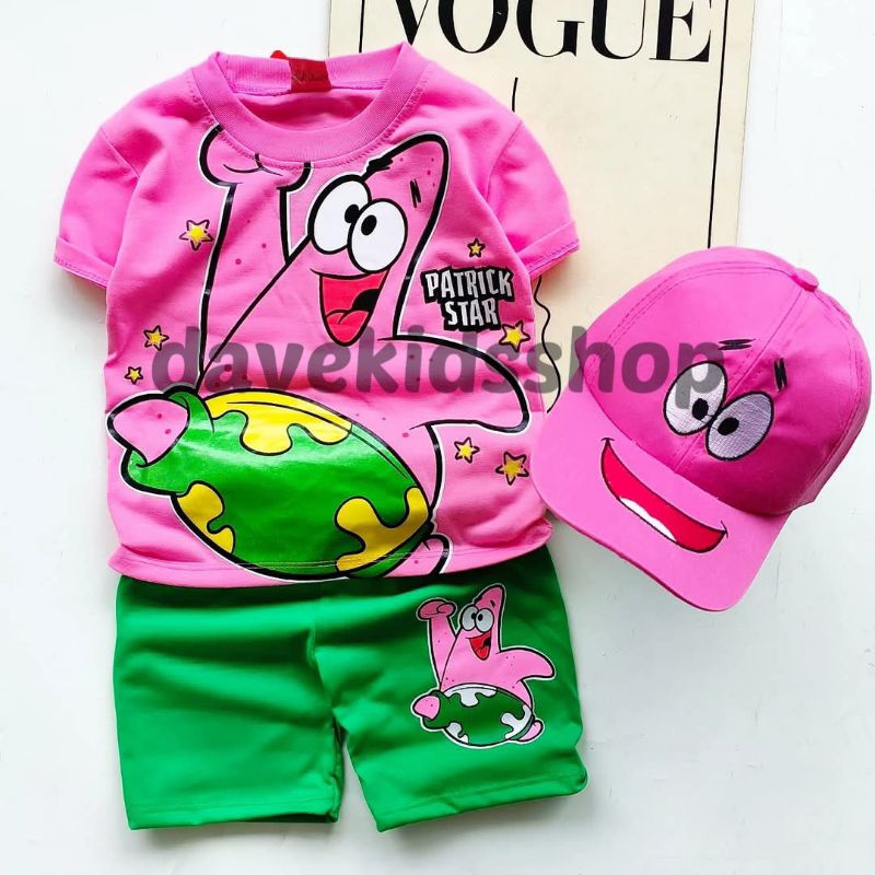Jual BAJU ANAK PATRICK TEMAN SPONGEBOB SETELAN ANAK COWOK CEWEK GAMBAR ...