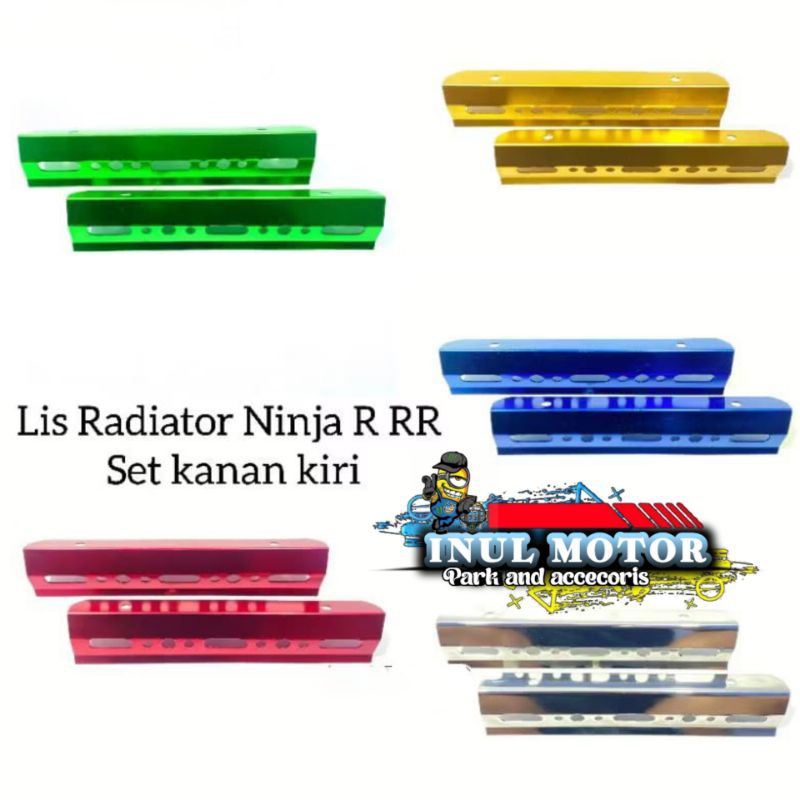 Jual Lis radiator ninja R dan RR cnc alumunium sepasang kanan dan kiri ...