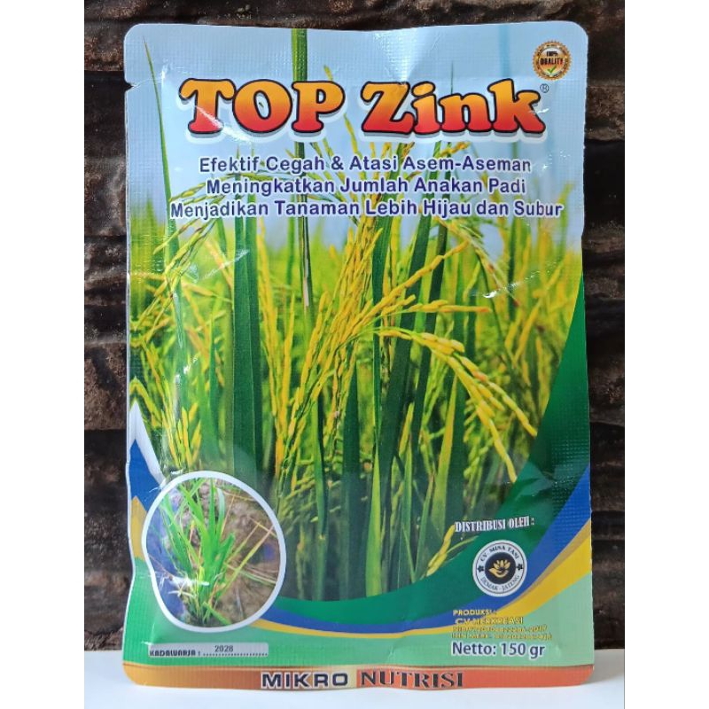 Jual TOP ZINK 150 GR PUPUK TERBAIK CEGAH & ATASI ASAM-ASAMAN SERTA ...