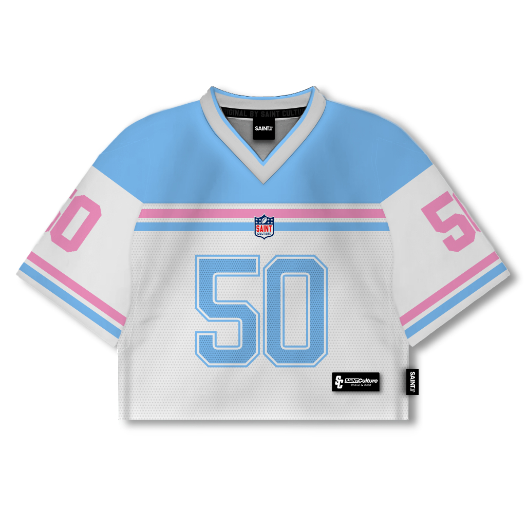 Jual Saint Culture / Blue Pastel Crop 50 / Croptop Jersey Vintage ...