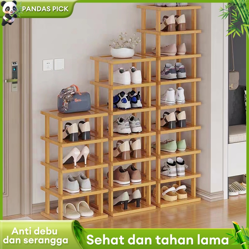 Jual Rak Sepatu Kayu 9 Susun Rak Sepatu Minimalis Rak Sepatu Tertutup ...