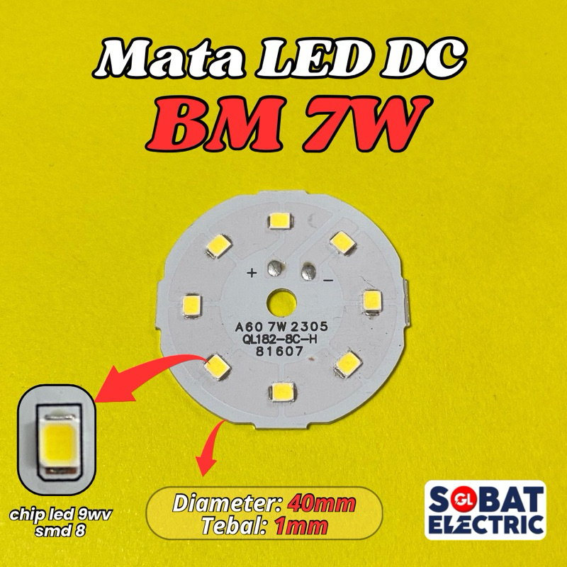 Jual Mata LED DC 7w (BM) - PCB Mata Lampu LED 7 Watt | Shopee Indonesia
