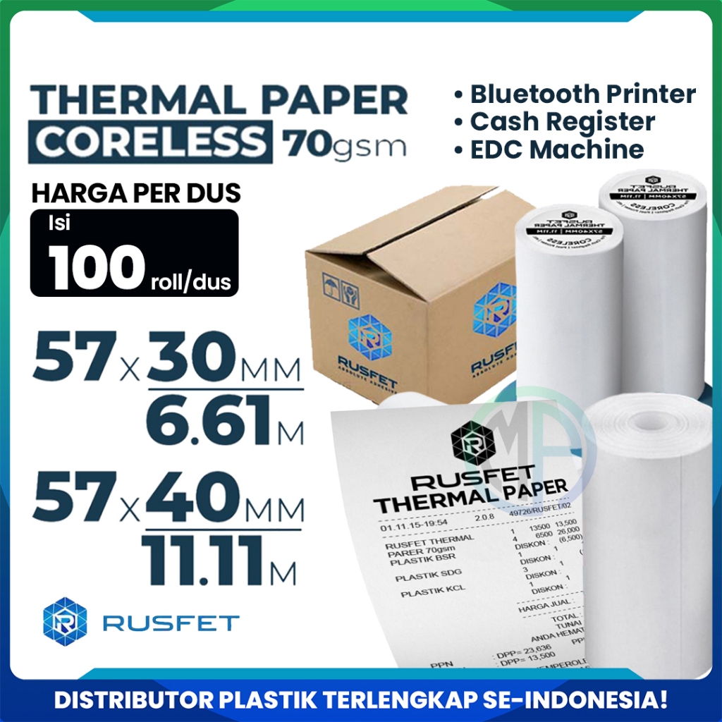 Jual Kertas Termal Label / Thermal Paper Printer Struk Kasir Barcode ...