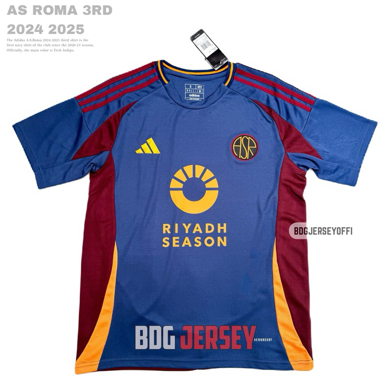 Jual JERSEY ROMA 3RD OFFICIAL 2024 2025 GRADE ORI TOP | Shopee Indonesia
