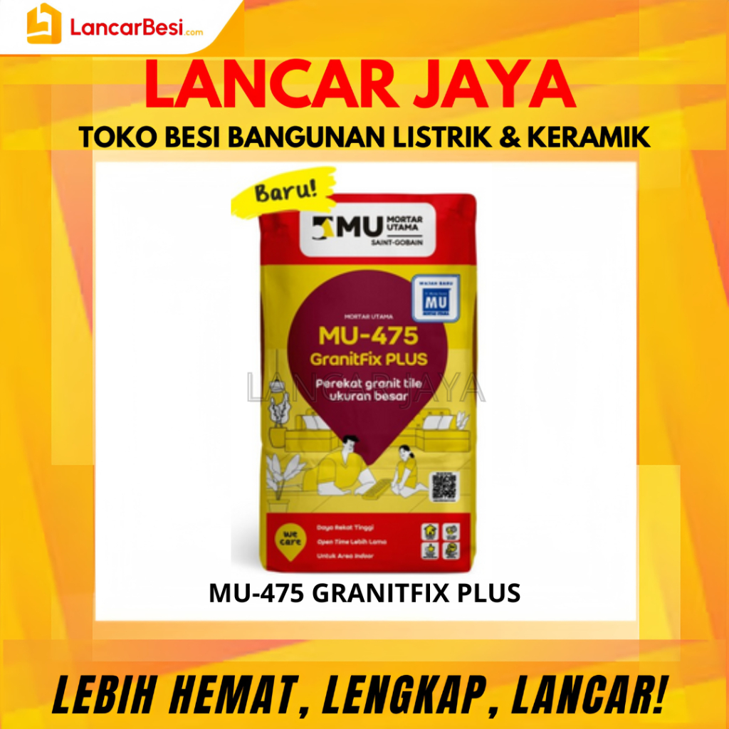 Jual Mortar Utama MU-475 GranitFix PLUS Perekat GraniteTile 25Kg ...