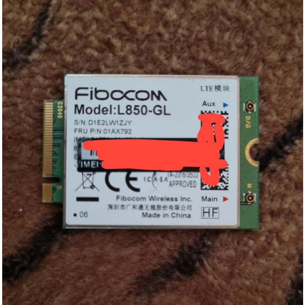 Jual WWAN Module Modul Modem 4G LTE Cat9 Lenovo ThinkPad Fibocom L850 ...