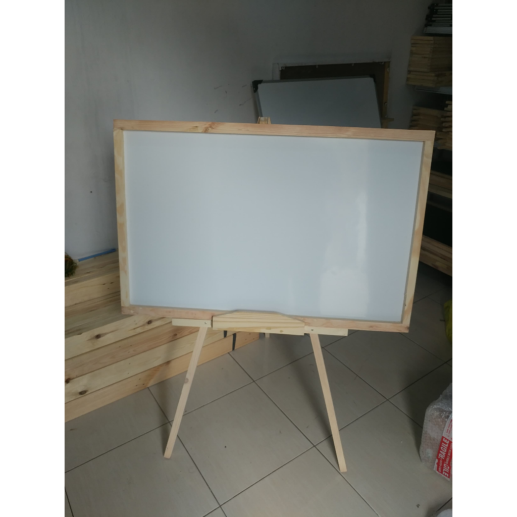 Jual PAPAN TULIS PUTIH WHITEBOARD CHALKBOARD 60X90 CM STANDING 120 CM ...