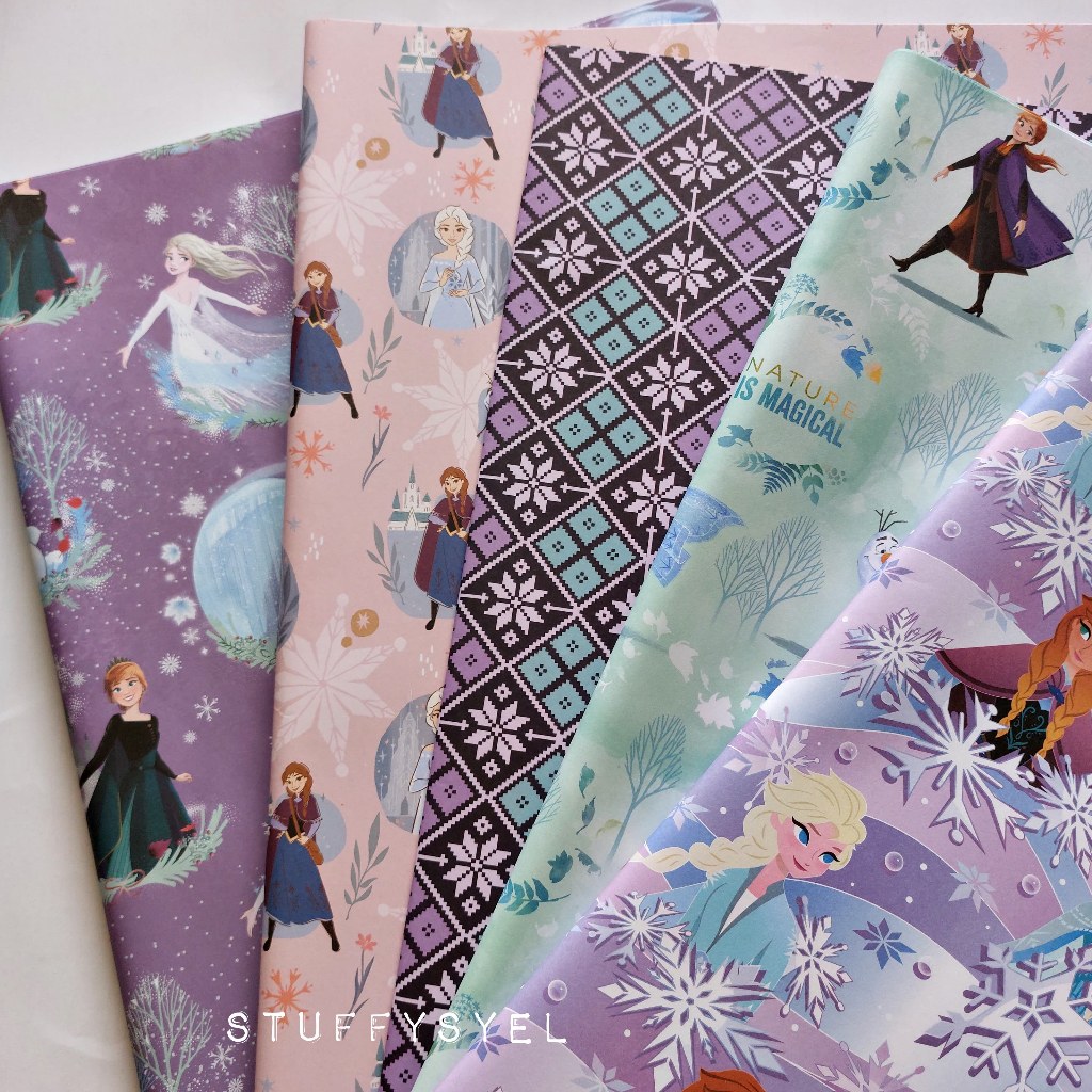 Jual Kertas Kado Disney Princess FROZEN Elsa Anna Olaf Kertas Kado ...