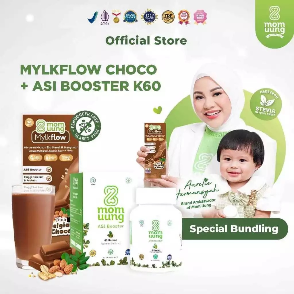 Jual Promo MOM UUNG ASI Booster 60 kapsul ( Free Susu Mylkflow ) / MOM