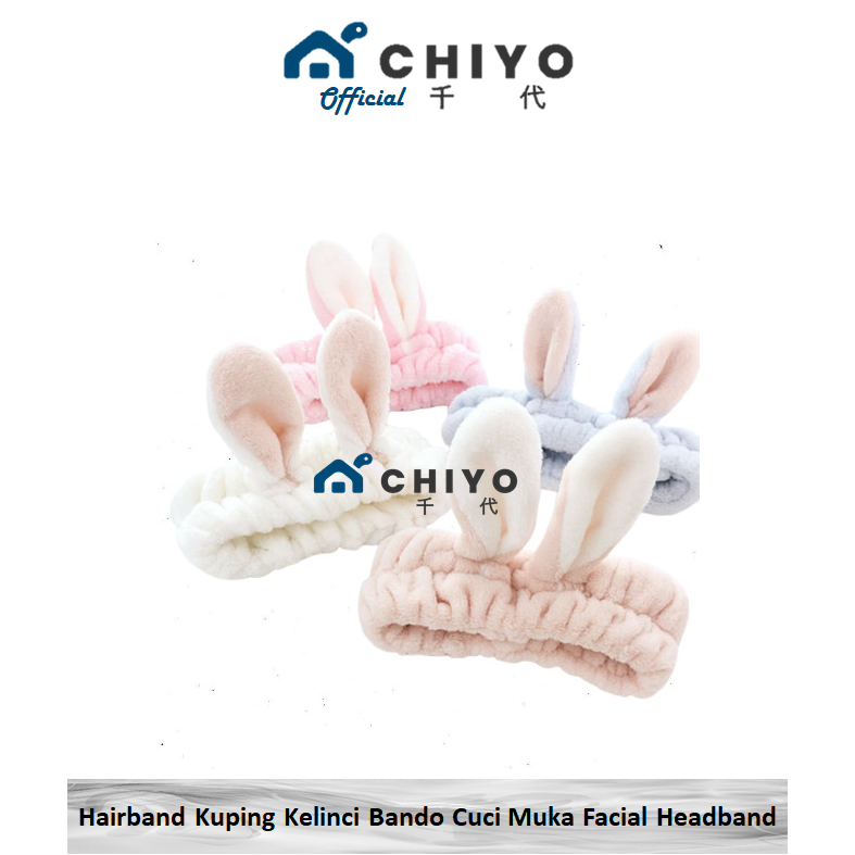 Jual CHIYO Living - Hairband Kuping Kelinci Bando Cuci Muka Facial ...