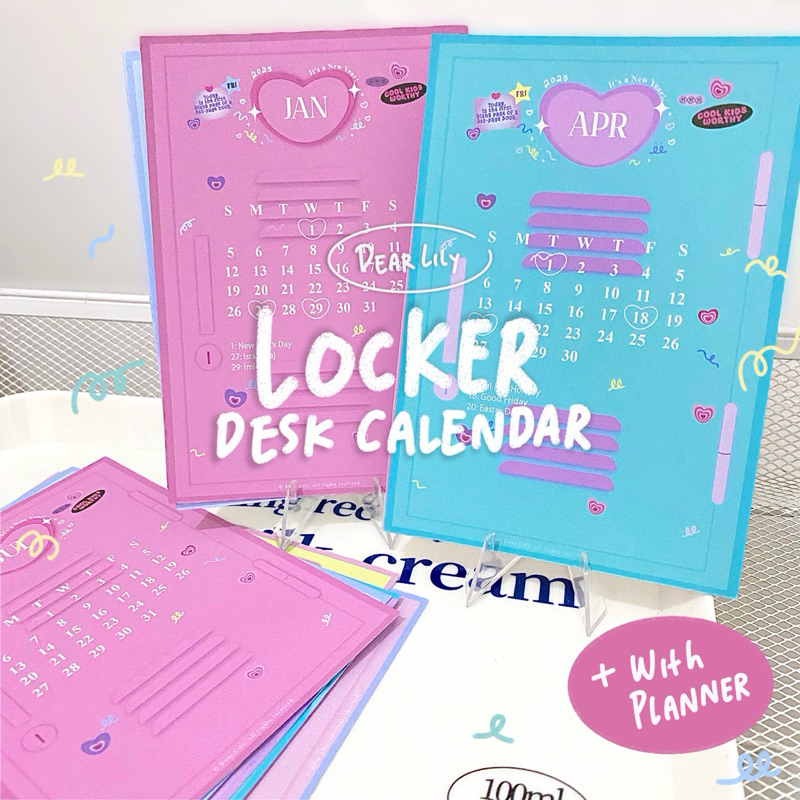 Jual Dear Lily - 2026 Mini Locker Calendar Planner / Pastel Desk ...