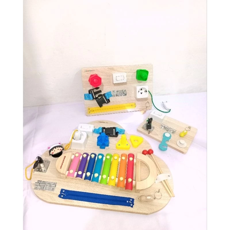 Busy Board Mainan Edukasi Montessori Life Skill Toys - 6