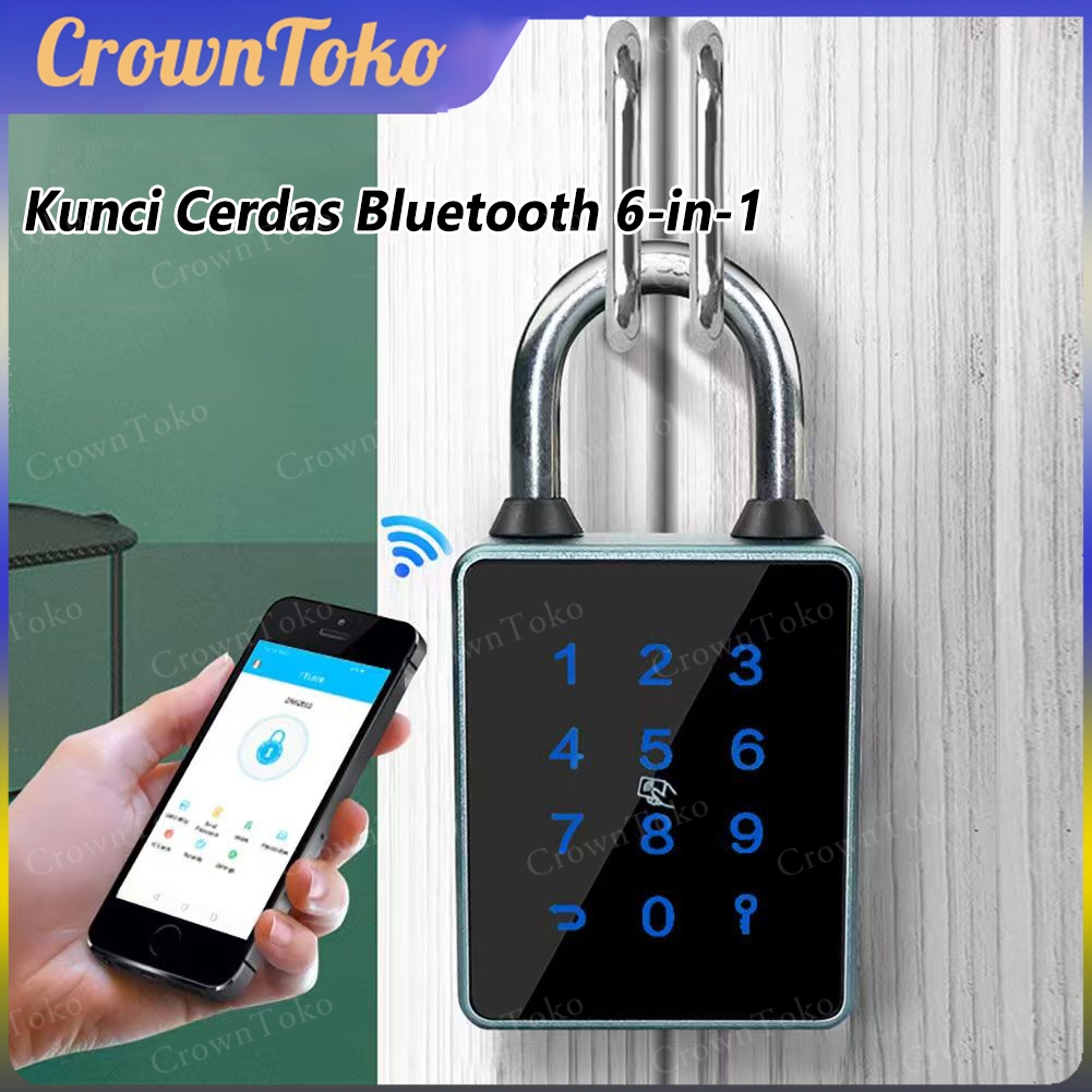 Jual Padlock Password Key Card App NFC 6 in 1 Gembok Sidik Jari Kunci ...