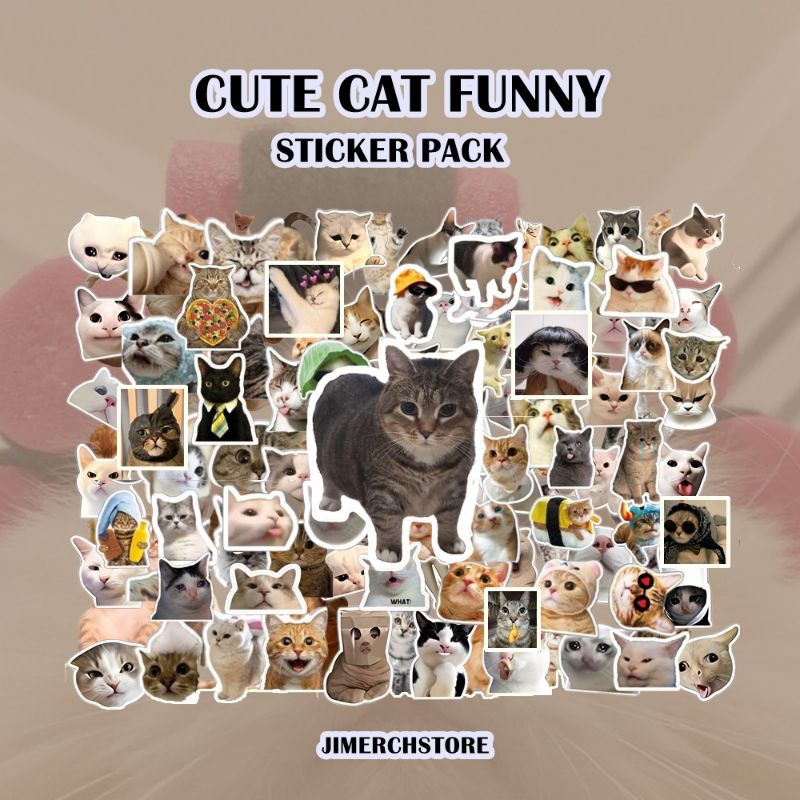 Jual STICKER CUTE FUNNY CAT KUCING LUCU Stiker Pack set | Shopee Indonesia