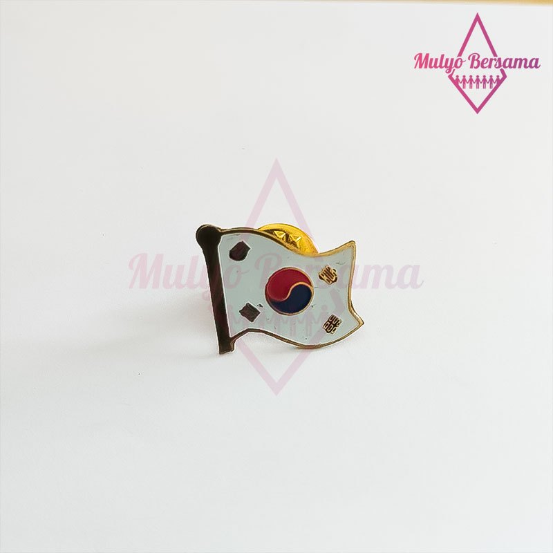 Jual Pin Bendera Korea Selatan Pin Flag Negara Korea Selatan Pin ...