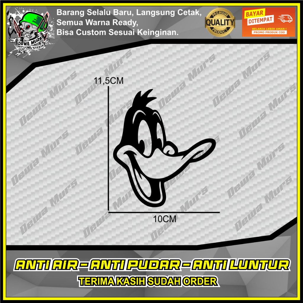 Jual Cutting Sticker KEPALA DONAL BEBEK Sticker Cocok Buat Motor Dan ...