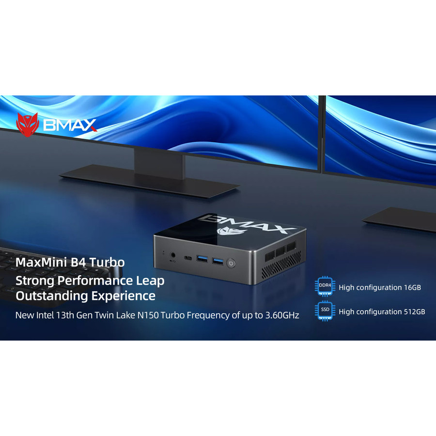 Jual Mini PC BMAX B4 TURBO Intel TwinLake N150 Gen13 16/512GB SSD
